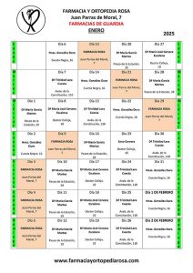 Farmacias de guardia en Torredelcampo Enero 2025, ofrecido por Farmacia y Ortopedia Rosa