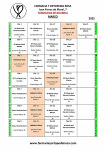 Farmacias de guardia en Torredelcampo Marzo 2025, ofrecido por Farmacia y Ortopedia Rosa
