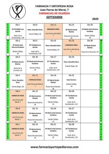 Farmacias de guardia en Torredelcampo Septiembre 2025, ofrecido por Farmacia y Ortopedia Rosa
